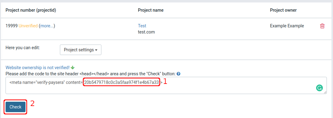 Verify Website Ownership